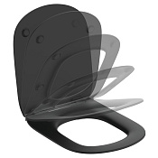 Ideal Standard Tesi Крышка-сиденье для унитаза, с микролифтом, цвет: silk black T3527V3