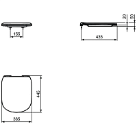 Ideal Standard Tesi Крышка-сиденье для унитаза, цвет: euro white T352801