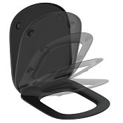 Ideal Standard Tesi Крышка-сиденье для унитаза, с микролифтом, цвет: silk black T3529V3