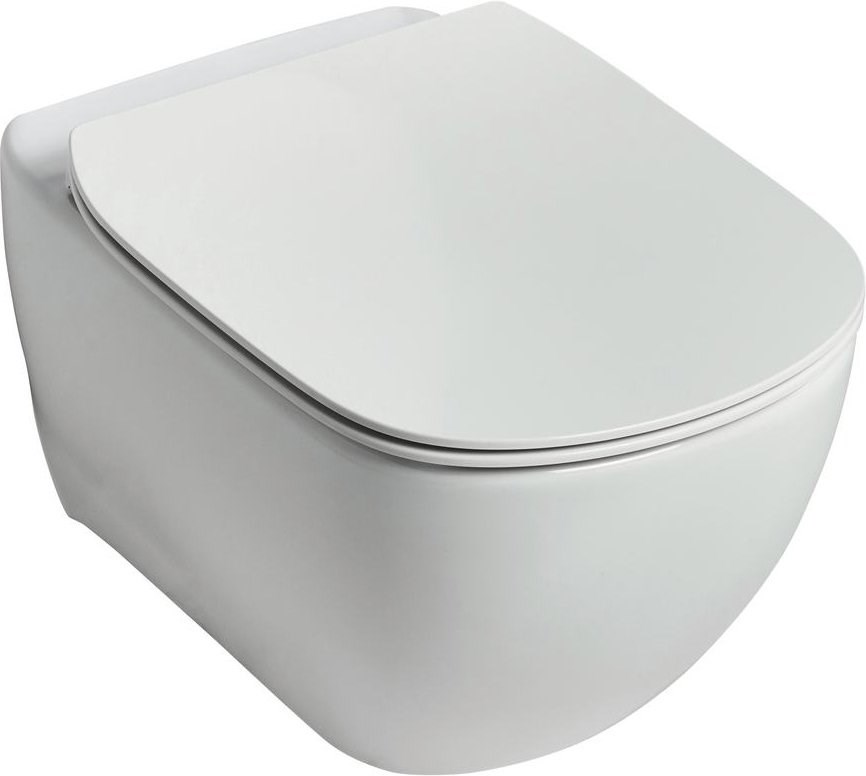 Ideal Standard Унитаз подвесной 53,5x36,5 см безободковый с крышкой микролифт, цвет: euro white T466501
