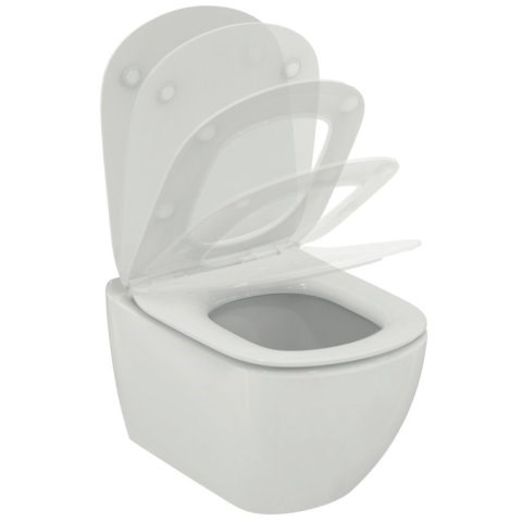Ideal Standard Унитаз подвесной 53,5x36,5 см безободковый с крышкой микролифт, цвет: euro white T466501