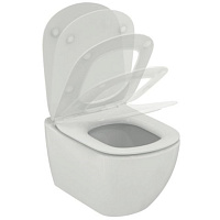 Ideal Standard Унитаз подвесной 53,5x36,5 см безободковый с крышкой микролифт, цвет: euro white T466501