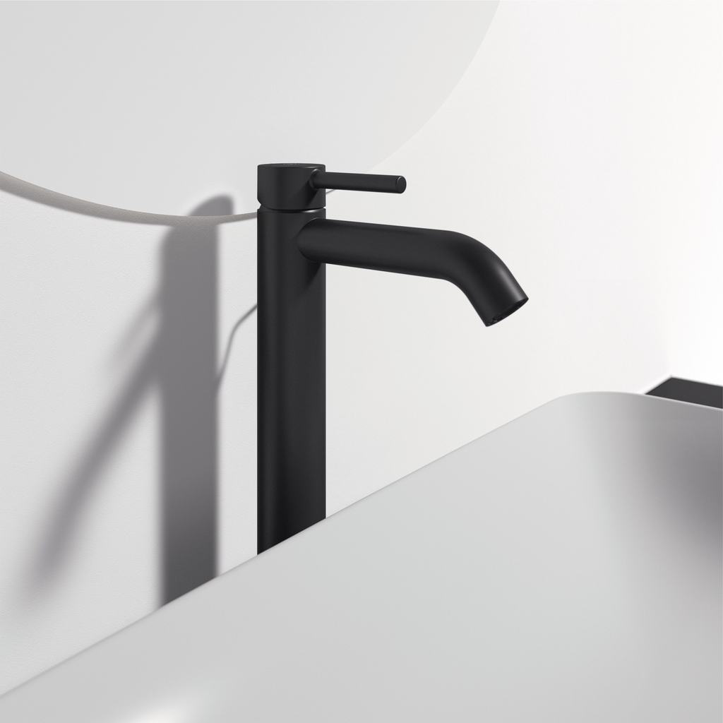 Ideal Standard Ceraline Смеситель для раковины, д/к, высота излива 25,1 см, цвет: silk black BC194XG