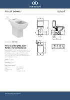 Ideal Standard I.Life A Чаша для унитаза моноблок, цвет: euro white T472201