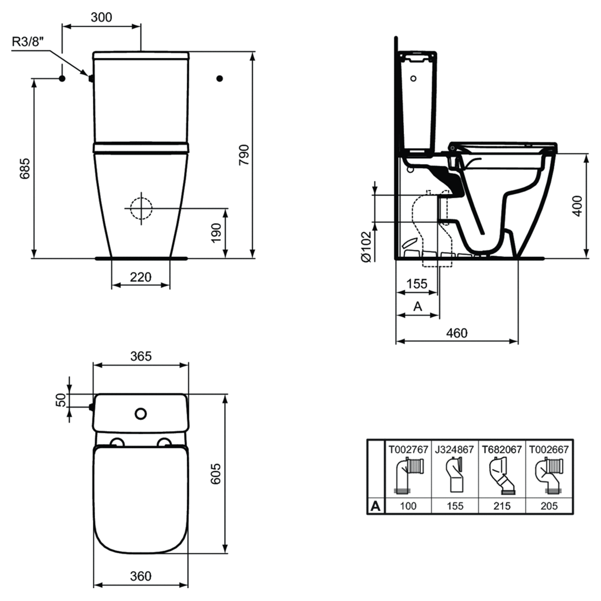 Ideal Standard I.Life S Чаша для унитаза моноблок безободковый, цвет: euro white T500001