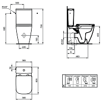 Ideal Standard I.Life S Чаша для унитаза моноблок безободковый, цвет: euro white T500001