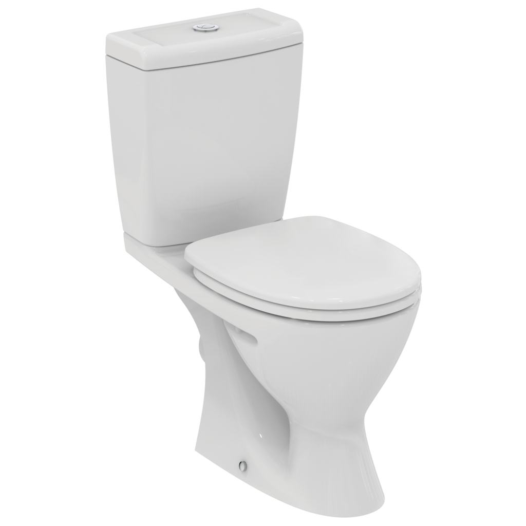 Ideal Standard Eurovit Чаша для унитаза моноблок с крышкой микролифт, цвет: euro white V337101