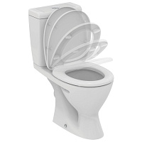 Ideal Standard Eurovit Чаша для унитаза моноблок с крышкой микролифт, цвет: euro white V337101