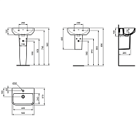 Ideal Standard I.Life S Раковина подвесная 50x37 см, с переливом, цвет: euro white T458501