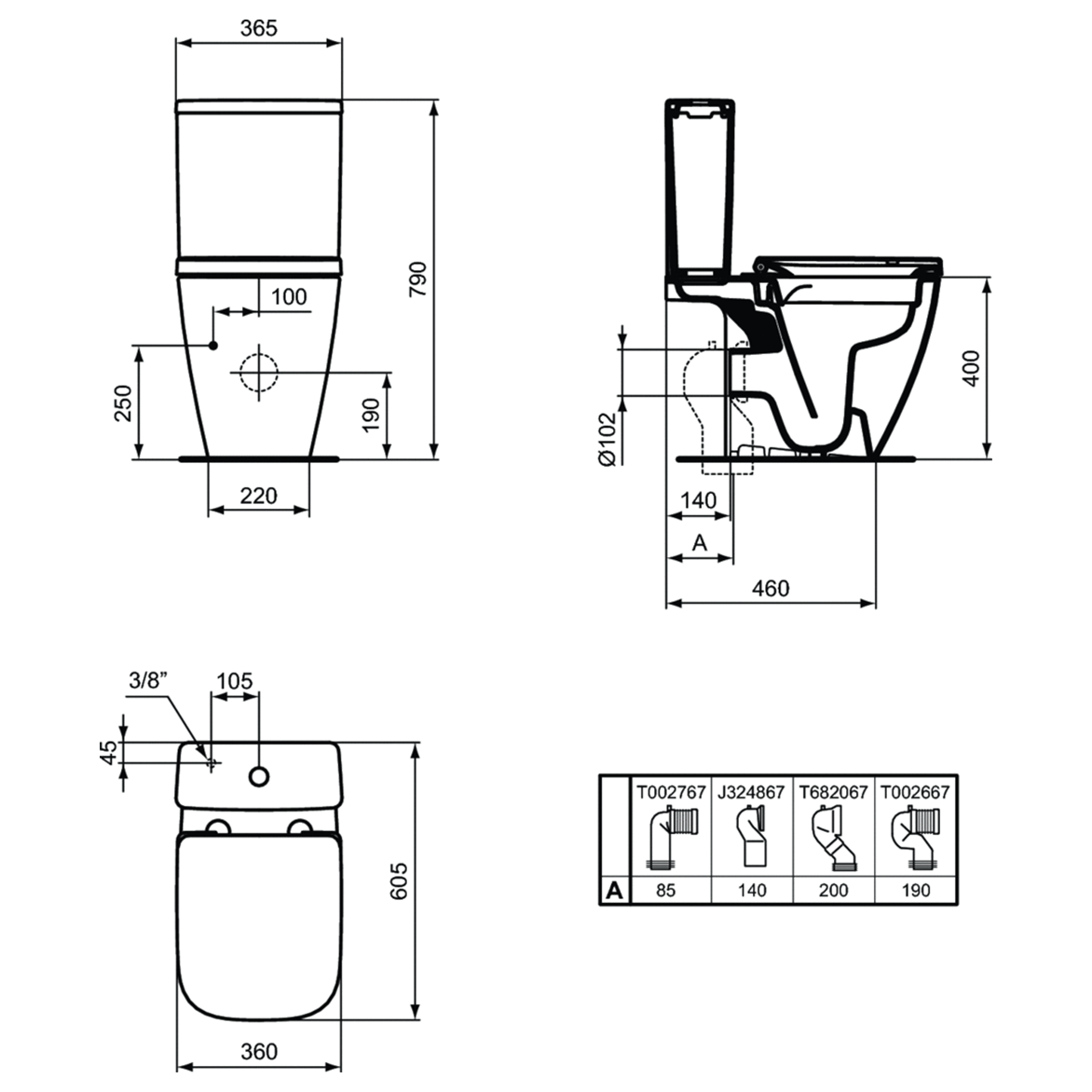 Ideal Standard I.Life S Чаша для унитаза моноблок безободковый, цвет: euro white T459601