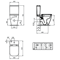 Ideal Standard I.Life S Чаша для унитаза моноблок безободковый, цвет: euro white T459601