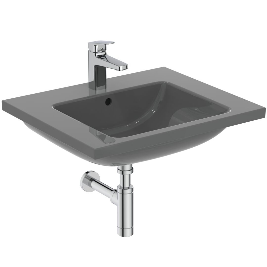 Ideal Standard I.Life B Раковина мебельная 61x15,5 см, с переливом, цвет: grey glossy T460558