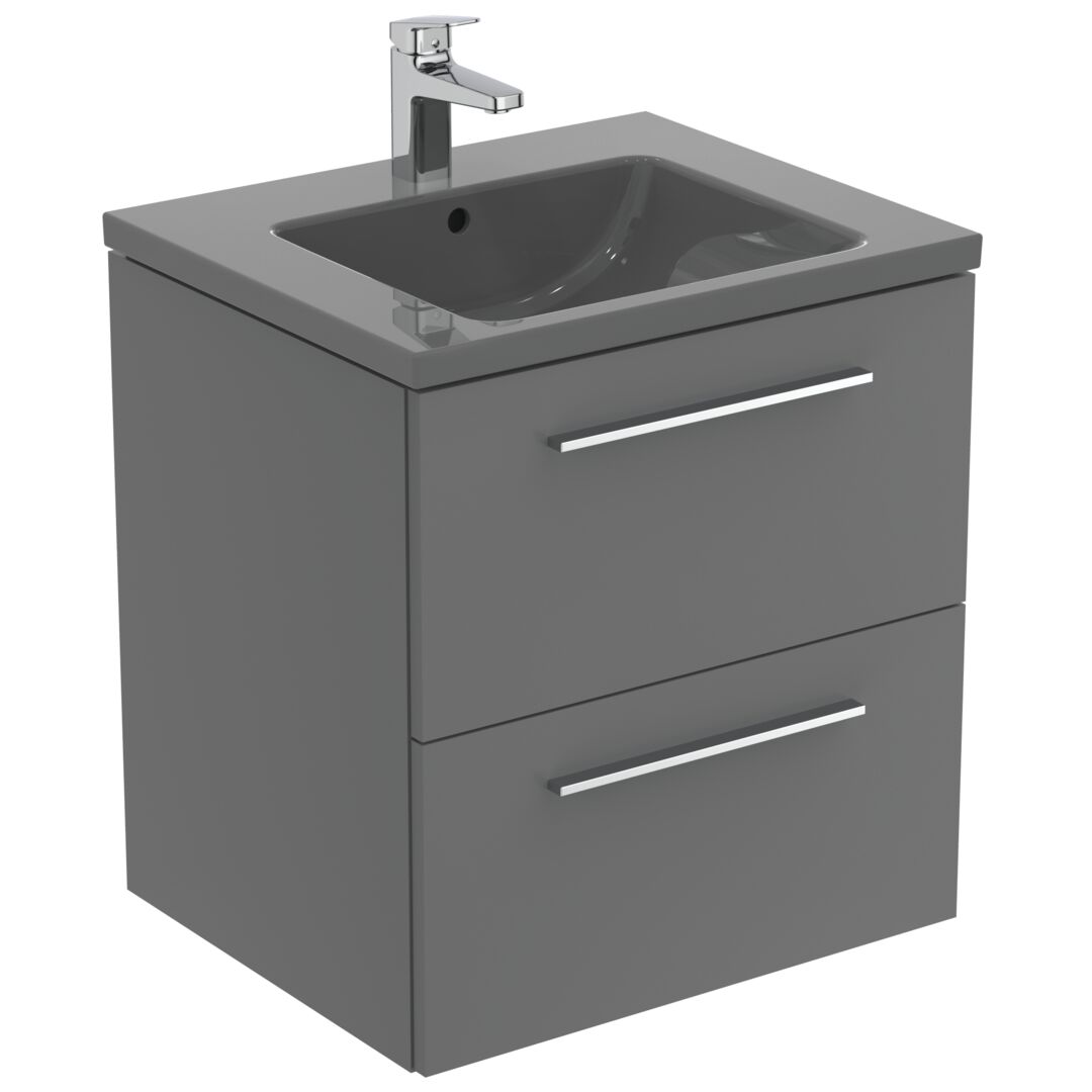 Ideal Standard I.Life B Раковина мебельная 61x15,5 см, с переливом, цвет: grey glossy T460558
