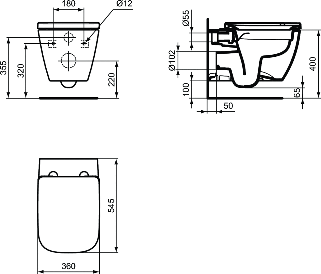 Ideal Standard I.Life B Крышка-сиденье для унитаза, с микролифтом, цвет: euro white T468301