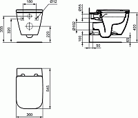 Ideal Standard I.Life B Крышка-сиденье для унитаза, с микролифтом, цвет: euro white T468301