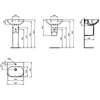 Ideal Standard I.Life A Раковина подвесная 50x44 см, с переливом, цвет: euro white T470701