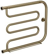 Сунержа Лира Полотенцесушитель водяной с двумя полками 66х53,6h см, цвет: золотой шёлк матовый 32-4012-5065