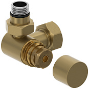 Сунержа Вентиль регулировки темпер. 3D левый (шестиг.), НР G 1/2 / НГ G 3/4, цвет: золотой шёлк мат. 32-1406-1234