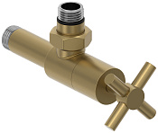 Сунержа Вентиль регулировки темпер. угловой (крест), НР G 1/2 / НР G 1/2, цвет: золотой шёлк мат. 32-1408-1212