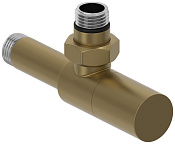 Сунержа Вентиль регулировки темпер. угловой (цилиндр), НР G 1/2 / НР G 1/2, цвет: золотой шёлк мат. 32-1400-1212