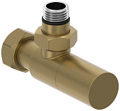 Сунержа Вентиль регулировки темпер. угловой (цилиндр), НР G 1/2 / НГ G 3/4, цвет: золотой шёлк мат. 32-1400-1234