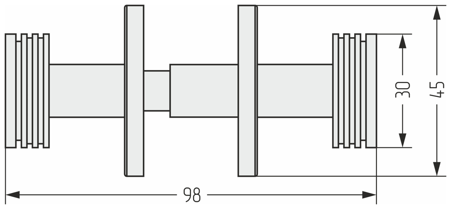 Сунержа Каньон Вешалка полотенцесушителя двойная, цвет: золото глянцевое 03-2010-0004