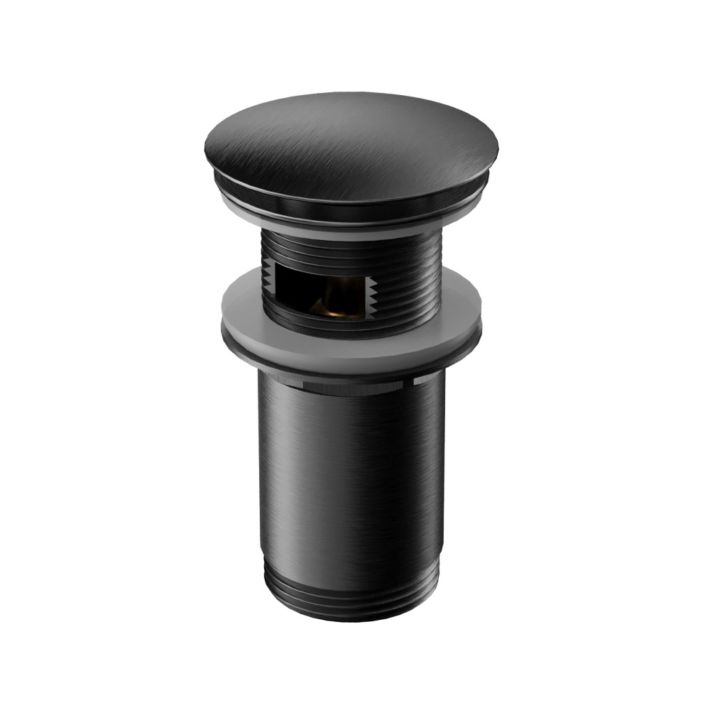 Whitecross Донный клапан с переливом, цвет: графит брашированный A706GM