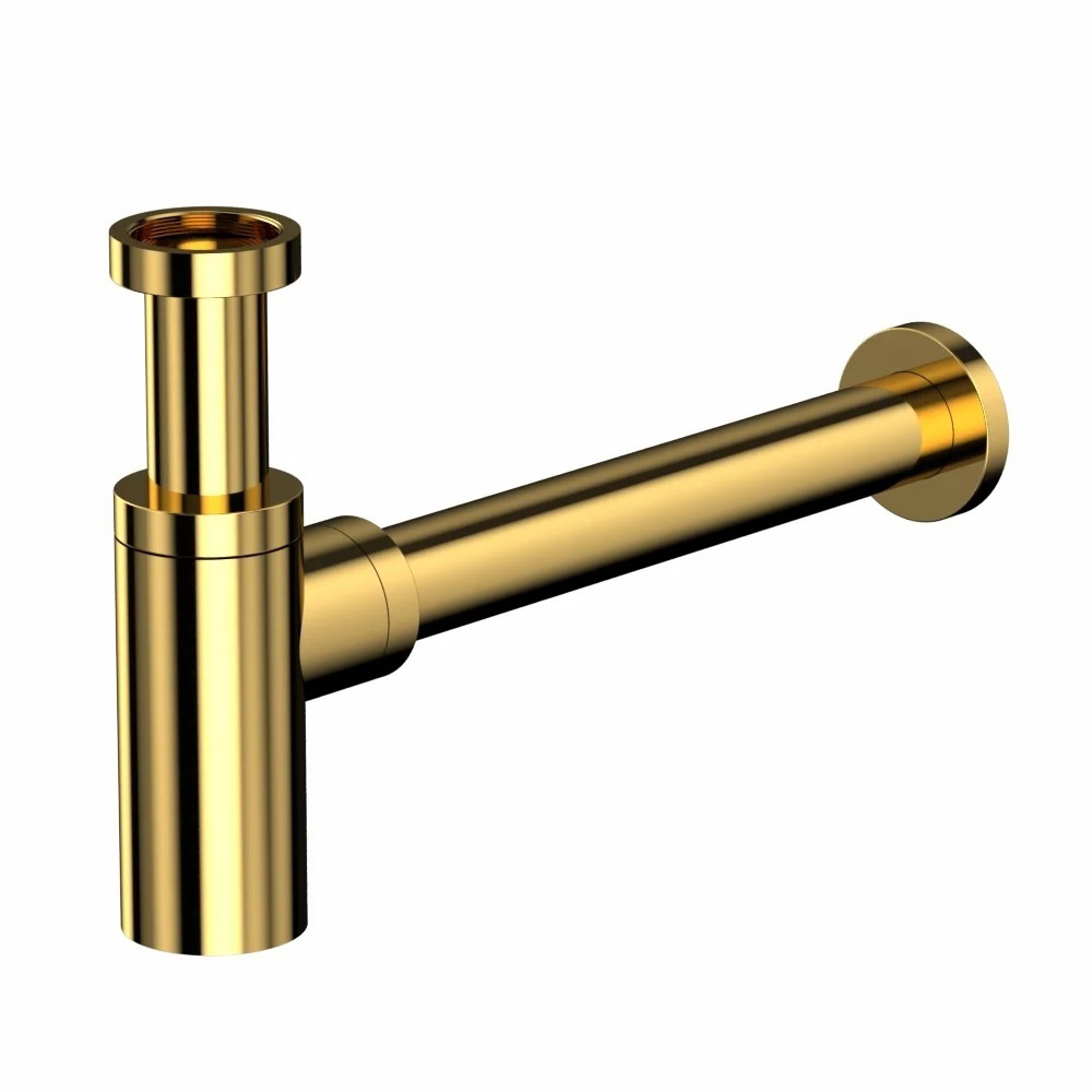 Whitecross Сифон для раковины, латунь, цвет: золото глянцевое A186GL
