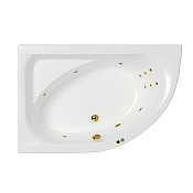 Whitecross Aquarella Ванна гидромас. угловая Line - левая, 170х110 см, цвет: белый, фурнитура золото 0108.170110.100.LINE.GL