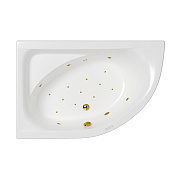 Whitecross Aquarella Ванна гидромас. угловая Relax - лев, 170х110 см, цвет: белый, фурнитура золото 0108.170110.100.RELAX.GL