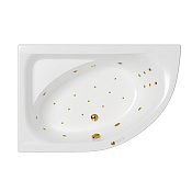 Whitecross Aquarella Ванна гидромас. угловая Ultra - лев, 170х110 см, цвет: белый, фурнитура золото 0108.170110.100.ULTRA.GL