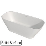 Whitecross Clover Ванна отдельностоящая 170х72 см, перелив по центру, цвет: белый матовый 0220.170072.200