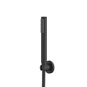 Whitecross Душевой гарнитур: лейка 1 режим, держатель душа, шланг 150 см, цвет: черный матовый SET50MICROBL