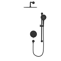 Whitecross Y Смеситель для душа с внутренней частью, настенный верхний душ, цвет: черный матовый YSET05TOPBL