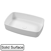 Whitecross Jasper Раковина чаша из Solid Surface 58х38 см, без перелива, цвет: белый матовый 0741.058038.200