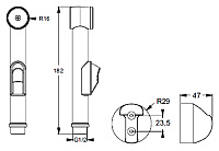 Ideal Standard Гигиенический душ с держателем и шлангом 125 см, цвет: chrome B960941AA