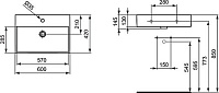 Ideal Standard Strada Раковина подвесная 60x42x15h см, с переливом, цвет: euro white K077801