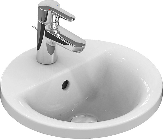 Ideal Standard Connect Раковина встраиваемая сверху 38x38 см, с переливом, цвет: euro white E504101