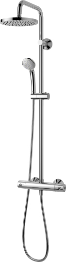 Ideal Standard IdealRain Душевая стойка: термостат, верхний душ, штанга 105 см, цвет: chrome A6037AA