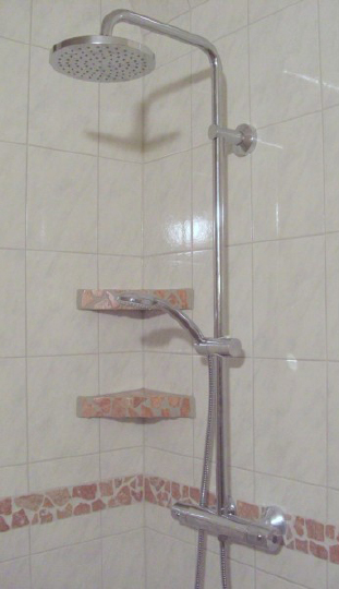 Ideal Standard IdealRain Душевая стойка: термостат, верхний душ, штанга 105 см, цвет: chrome A6037AA