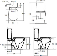 Ideal Standard Connect Чаша для унитаза моноблок с функцией биде, цвет: euro white E781801