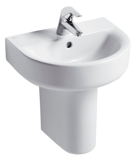 Ideal Standard Connect Раковина подвесная 45x36 см, с переливом, цвет: euro white E796801