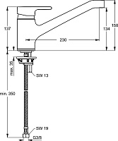 Ideal Standard Active Смеситель для кухни, цвет: chrome B8079AA