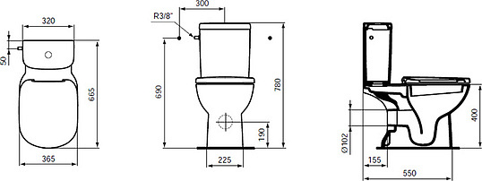 Ideal Standard Tempo Бачок для унитаза, цвет: euro white T427301