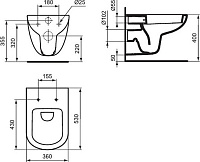 Ideal Standard Tempo Унитаз подвесной 36x53 см, цвет: euro white T331101