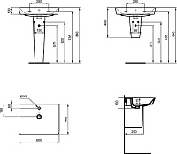Ideal Standard Connect Air Раковина подвесная 60x46 см, с переливом, цвет: euro white E074201