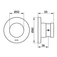 Keuco Ixmo Настенный держатель душевой лейки, цвет: никель 59591 050001