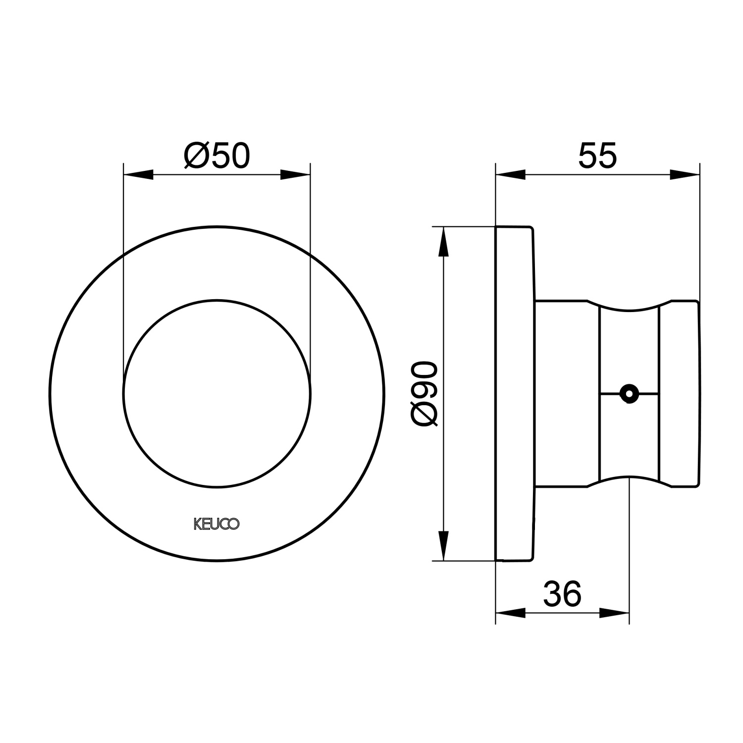 Keuco Ixmo Настенный держатель душевой лейки, цвет: бронза 59591 030001