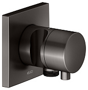 Keuco Ixmo Запорный вентиль с выпуском для шланга и держателем, внешняя часть, цвет: титан черный 59541 351202