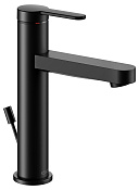 Keuco Ixmo Смеситель для раковины рычажный 130, с д/к и гарнитуром для слива, цвет: черный мат. 59501 373001